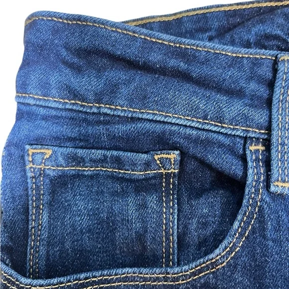 Old Navy Slim Wide Leg High Rise Jeans Dark Wash Denim Blue‎ Pants #113 - Picture 6 of 10